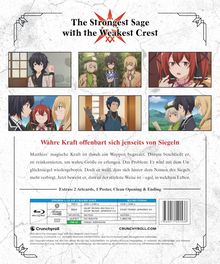 „Wahre Kraft offenbart sich jenseits von Siegeln.“ Vier Anime-Szenen und eine Inhaltsbeschreibung sind zu sehen.