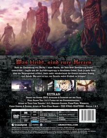 „Was bleibt, sind eure Herzen.“ Text beschreibt die Handlung, Extras und DVD-Spezifikationen. Darunter bedrohliche Riesen.