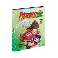"Eyeshield 21", "Volume 3", "FSK ab 12 freigegeben". Illustration von zwei Footballspielern auf einem Spielfeld.