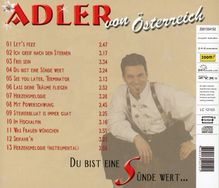 Adler Von Österreich: Du Bist Eine Sünde Wert, CD