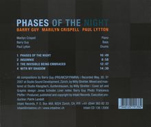 Barry Guy (geb. 1947): Phases Of The Night, CD