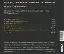 Oliver Lake, Christian Weber &amp; Dieter Ulrich: All Decks: Live at Unerhört! 2011, CD