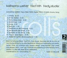 Katharina Weber, Fred Frith &amp; Fredy Studer: It Rolls, CD