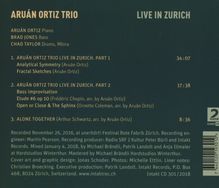 Aruán Ortiz (geb. 1973): Live In Zürich, CD