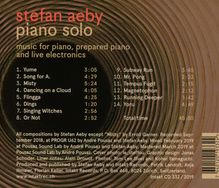 Stefan Aeby (geb. 1979): Piano Solo, CD