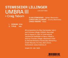 Elias Stemeseder, Christian Lillinger &amp; Craig Taborn: Umbra III, CD