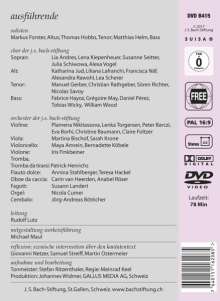 Johann Sebastian Bach (1685-1750): Bach-Kantaten-Edition der Bach-Stiftung St.Gallen - Kantate BWV 46, DVD