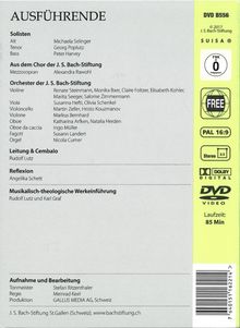 Johann Sebastian Bach (1685-1750): Bach-Kantaten-Edition der Bach-Stiftung St.Gallen - Kantate BWV 87, DVD