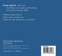 Frank Martin (1890-1974): Die Weise von Liebe und Tod des Cornets Christoph Rilke für Alt &amp; Kammerorchester, CD