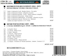 Heinrich Wilhelm Ernst (1814-1865): Ruggiero Ricci,Violine solo, CD