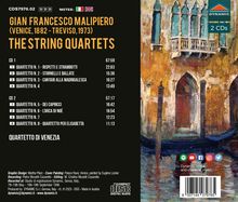 Gian Francesco Malipiero (1882-1974): Streichquartette Nr.1-8, 2 CDs