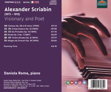 Alexander Scriabin (1872-1915): Klavierwerke "Visionary and Poet", CD