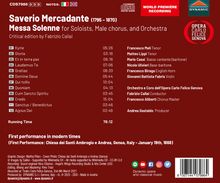 Saverio Mercadante (1795-1870): Messa Solenne, CD