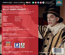 Francesco Antonio Boerio (?? - ??): Bello tiempo passato (Intermezzo aus der Oper "Il  disperato innocente", Neapel 1673) (attr. Francesco Antonio Boerio), CD