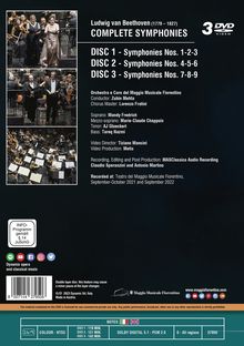 Ludwig van Beethoven (1770-1827): Symphonien Nr.1-9, 3 DVDs