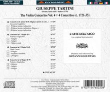 Giuseppe Tartini (1692-1770): Violinkonzerte Vol.4, CD