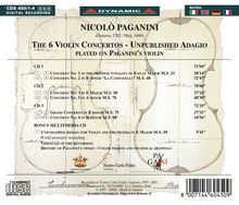 Niccolo Paganini (1782-1840): Violinkonzerte Nr.1-6, 3 CDs