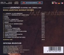 Giovanni Legrenzi (1626-1690): Testamentum - Missa Lauretana Quinque Vocibus, CD