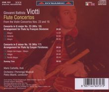 Giovanni Battista Viotti (1755-1824): Flötenkonzerte nach den Violinkonzerten Nr.23 &amp; 16, CD