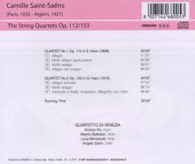 Camille Saint-Saens (1835-1921): Streichquartette Nr.1 &amp; 2 (opp.112 &amp; 153), CD