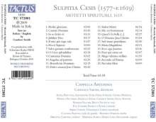 Sulpitia Cesis (1577-1619): Mottetti Spirituali, CD