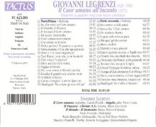 Giovanni Legrenzi (1626-1690): Il Cuor umano all'incanto (Oratorium für 4 Stimmen &amp; Bc), CD