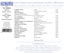 Canti e Danze alla Corte Estense (15.Jh.), CD