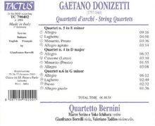 Gaetano Donizetti (1797-1848): Streichquartette Nr.4-6, CD