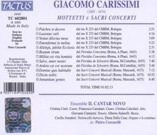 Giacomo Carissimi (1605-1674): Mottetti e Sacri Concerti, CD