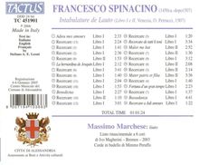 Francesco Spinacino (fl. 1507): Lautenwerke, CD