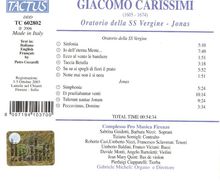 Giacomo Carissimi (1605-1674): Oratorio della SS Vergine, CD