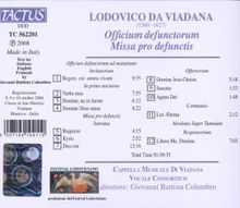 Lodovico da Viadana (1560-1627): Missa pro defunctis, CD