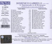 Domenico Gabrielli (1659-1690): S.Sigimondo Re Di Borgogna (Oratorium), CD