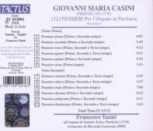 Giovanni Maria Casini (1652-1719): Pensieri Nr.1-12 für Orgel, CD