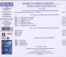 Marco Enrico Bossi (1861-1925): Orgelwerke Vol.3, CD