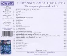 Giovanni Sgambati (1841-1914): Sämtliche Klavierwerke Vol.3, CD