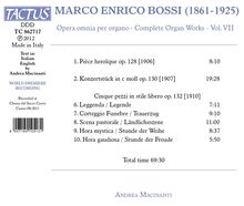 Marco Enrico Bossi (1861-1925): Orgelwerke Vol.7, CD