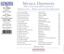 Musica Disonesta - Myths and stories from Humanism, CD