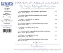 Prospero Cauciello (1730-1794): Trios &amp; Duette für Flöte,Mandoline &amp; Bc, CD