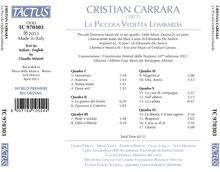 Cristian Carrara (geb. 1977): La Piccola Vedetta Lombarda, CD