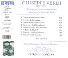 Giuseppe Verdi (1813-1901): Ouvertüren &amp; Vorspiele für Orgel 4-händig, CD