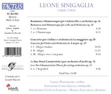 Leone Sinigaglia (1868-1944): Violinkonzert A-Dur op.20, CD