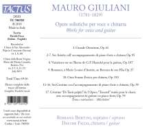 Mauro Giuliani (1781-1829): Werke für Stimme &amp; Gitarre, CD