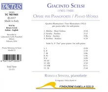 Giacinto Scelsi (1905-1988): Klavierwerke, CD