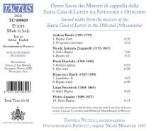 Daniela Nuzzoli &amp; Giovannimaria Perrucci - Sacred works from the masters of the Santa Casa of Loreto in the 18th and 19th Centuries, CD
