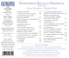 Francesco Balilla Pratella (1880-1955): Werke - "Opere da Camera", CD