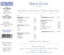 Diego Conti (geb. 1958): Streichquartette Nr.1-5, 2 CDs