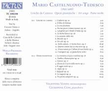 Mario Castelnuovo-Tedesco (1895-1968): Lieder &amp; Klavierwerke, CD