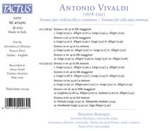 Antonio Vivaldi (1678-1741): Sonaten für Cello &amp; Bc RV 39-47, 2 CDs