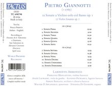 Pietro Giannotti (????-1765): Violinsonaten op.1 Nr.12, 2 CDs